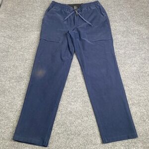 Lululemon Lab Mens Navy Blue Elastic Waist Drawstring Straight Leg Pants Large